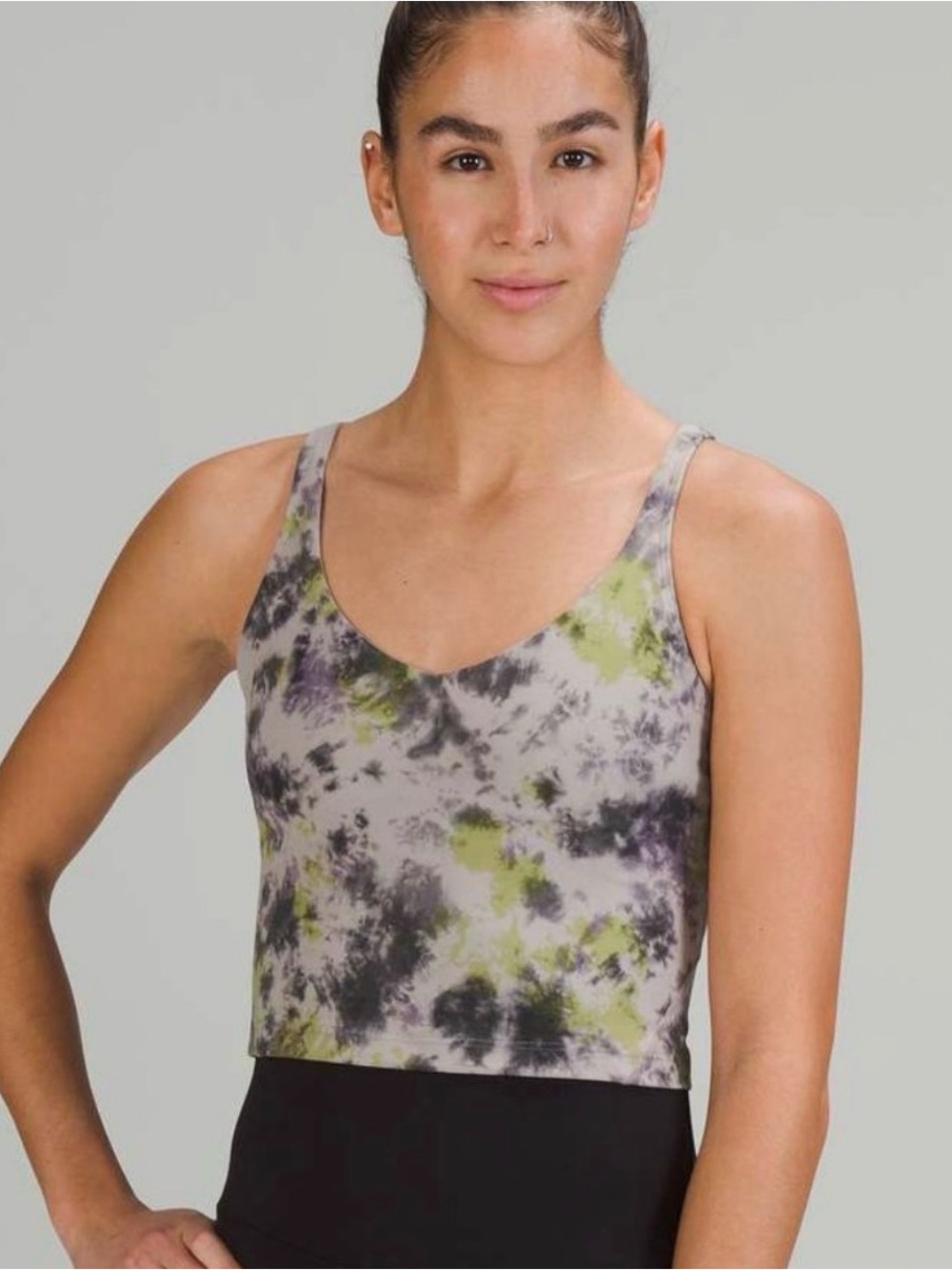 Lululemon Align Tank | Size 4 | Radial Tie Dye Mauve Grey | Nulu™ Yoga Tank